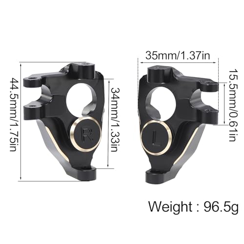 Brass Steering Knuckles Portal Front and Rear Cover Weights for 1/10 RC Crawler Car Vanquish VS4-10 Phoenix F10 Portal Axle Lower COG