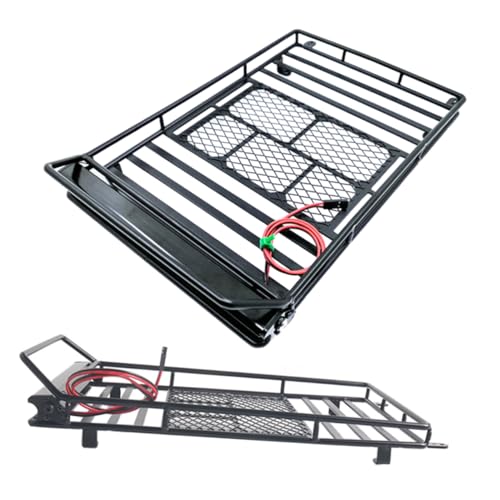 Car Roof Luggage Rack Led Lights Crawler Compatible Storage Bracket for Vehicle Accessories and Lightweight Design for and Organization - size: 24.80X14.10X2.30CM