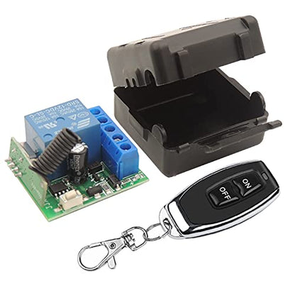DieseRC 433Mhz Universal Wireless Remote Control Switch DC 12V 1CH RF Relay Receiver Module with 1 Transmitter, EV1527 Learning Code Remote Switch - color: 1 Recever and 1 Transmitter