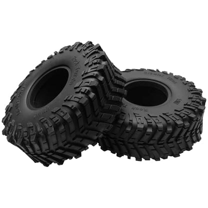 ShareGoo 4Pcs RC 1.9 Crawler Tires 1.9inch Rubber Tire 120x44mm w/Foam Inserts Compatible with Axial SCX10 II III Traxxas TRX4 Redcat Gen8 Gen7 1/10 RC Crawler Car (Style 2) - style: Style 2