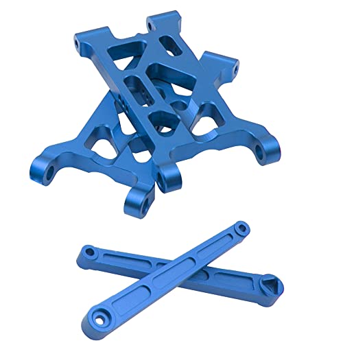 ShareGoo Metal Front & Rear Suspension Arms A-Arms Set Compatible with 1/10 Losi Tenacity TT Pro 4WD SCT DB Pro Course Truck Lasernut ULTRA4 U4 Buggy,Replace of LOS234016 LOS234017 (Blue)