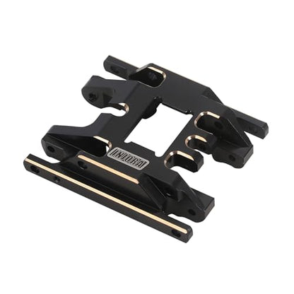 INJORA 53g Black Coating Brass Skid Plate Transmission Mount for TRX4M - color: Black Brass
