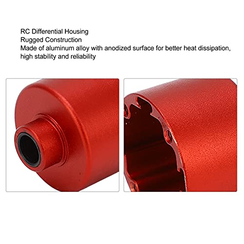 RC Differential Gear Housing, Durable Anodized Aluminum Alloy 1/10 Scale RC Car Replacement for Off-Road Racing Competition Daily Driving Enthusiasts