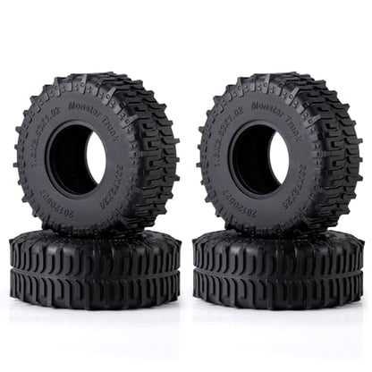 4PCS 1.3" Beadlock Tires with Foam Insert for 1/18 1/24 Axial SCX24 AX24 TRX4M RC Crawler Truck Car Upgrade Parts (A Style) - color: *a Style