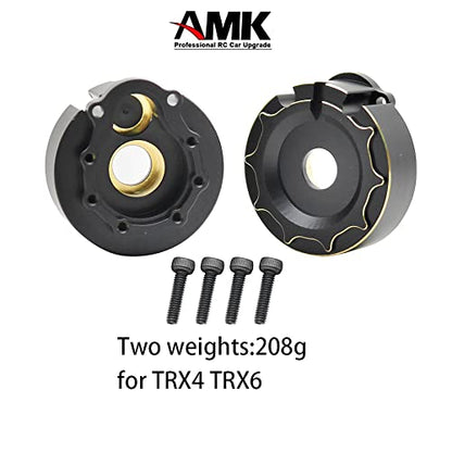 RC Brass Portal Housing Counterweight Set Brass Counter Weight for 1/10 RC Crawler Car TRX-4 TRX-6 Upgrade Parts (2pcs F) - color: F