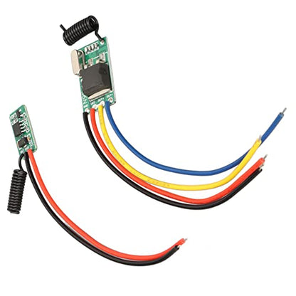RF Remote Control Switch Kit, Including DC6V to 36V Receiver and DC5V to 24V Transmitter Mini RF Switch Contactless Small PCB Board 433MHz for Wall Floors Doors