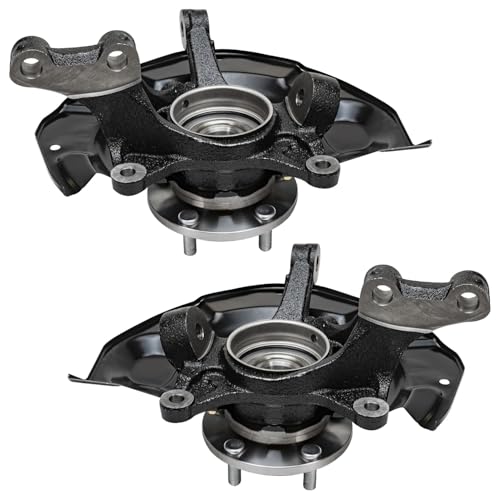 Detroit Axle - FWD Steering Knuckles Kit for 04-06 Lexus RX330, 07-09 | RX350, 06-08 RX400h, 06-07 Toyota Highlander, 2 Front Steering Knuckles & Wheel Bearing Hubs 2 Rear Wheel Bearing Hubs - size: 4UW48628/Kit