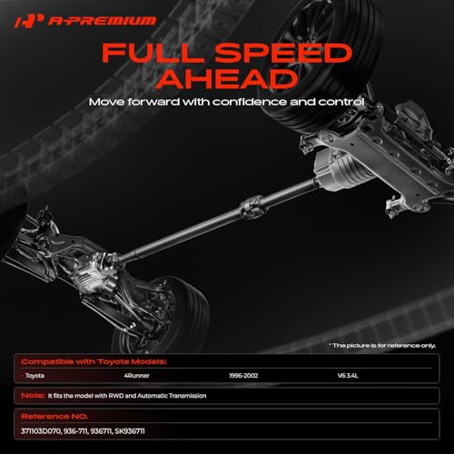 A-Premium Rear Drive Shaft Driveshaft Assembly Compatible with Toyota | for 4Runner 1996 1997 1998 1999 2000 2001 2002 V6 3.4L, [Automatic Transmission, RWD, 60.91" Length], Replace# 371103D070 - style: Fit 1996-2002 4Runner 3.4L RWD, Auto Trans