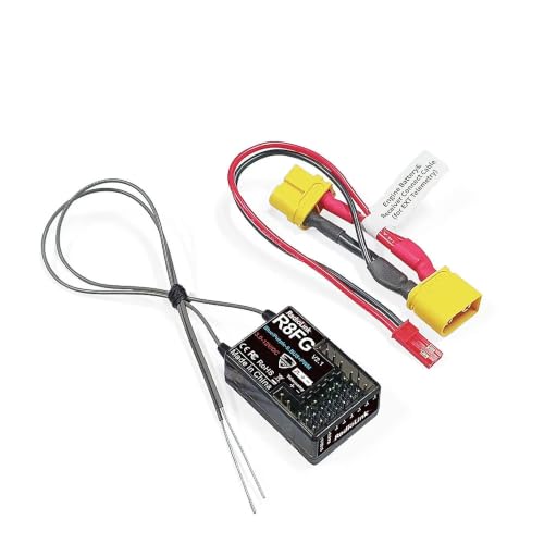2.4GHz RC Receiver 4-12CH SBUS PPM PWM, DSSS FHSS Anti-Interference RSSI Telemetry Gyro Waterproof, Fits AT10II T8FB RC6GS for FPV Drone RC Car (R8FG) - style: R8FG
