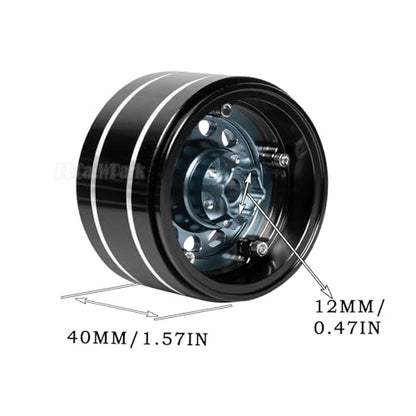RC 2.2 Beadlock Wheels Adjustable 4 Offsets Rims for 1/10 RC Crawler Car SCX10 SCX10 II 90046 SCX10 III AXI03007 SCX10 Pro TRX4 TRX6 D90 Gen7/8 VS4-10 MST CFX,Titanium - color: Titanium (2.2 Beadlock Wheels Rims)