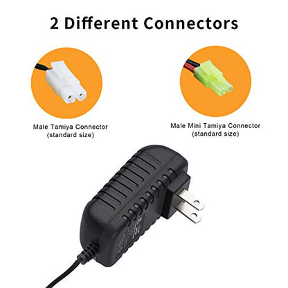2-10S RC Battery Charger for 7.2V 8.4V 9.6V Ni-MH Battery Pack | Intelligent battery charger Compatible with Tamiya and Mini Tamiya Connector