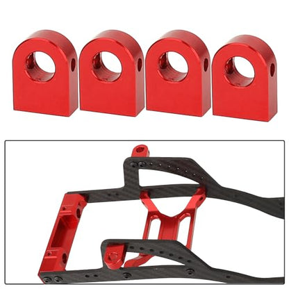 4PCS Body Post Mount CNC Aluminum for Axial SCX10 PRO 1/10 RC Crawler Upgrade,8G (Red) - color: Red