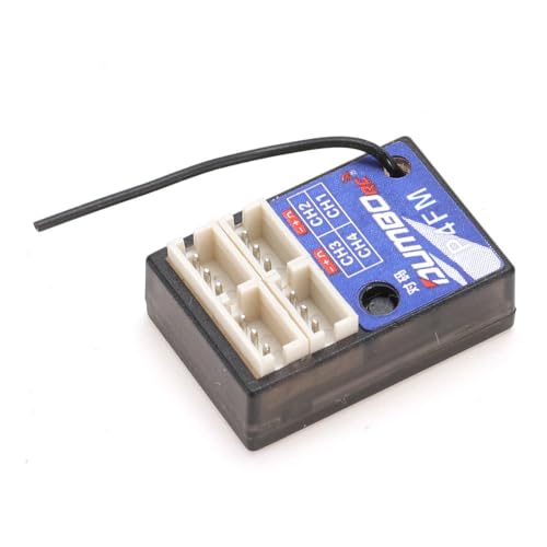 Helidirect DUMBORC P4FM 4 Channel Mini Micro RC Receiver 2.4GHz for RC Car Boat Tank – Compact Remote Receiver No Gyro