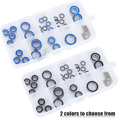 RC Sealed Bearings Kit Upgrade Parts for 1/10 Slash 4WD LGC HCG and VXL,Rustler/Stampede/Telluride/Rally 4X4.Navy Blue. - color: Navy Blue(for 1/10)
