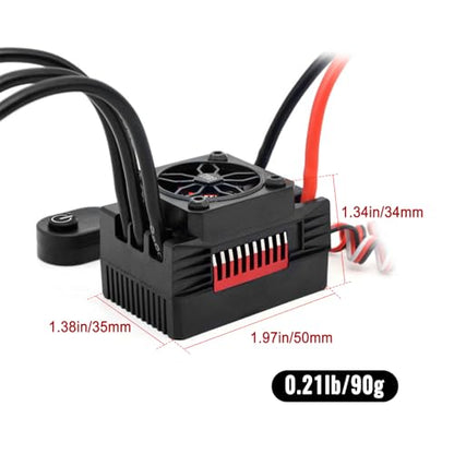 Surpass Hobby Supersonic 60A Brushless ESC for 1/10 RC Car | Waterproof ESC with XT60 plug, metal shell fast heat dissipation, multi intelligent protection