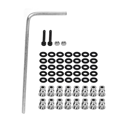 RiToEasysports Aluminum Alloy High Clearance RC Links Set Steering Linkage Rod with Anti Wear Precision Manufacturing for AXIAL SCX24 1/24 RC Crawler (Black) - color: Black