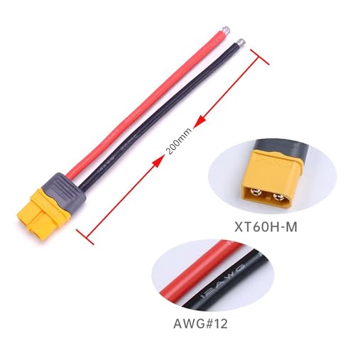 5 Pairs 150mm 12AWG Wire XT60H Plug Male and Female Connector for RC