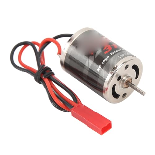 370 RC Electric Motor, 31T High Torque Brushed Motor 30000 RPM Non Load Speed RC Electric Motor for RC Boat Airplane Toys Model DIY Toys, Low Noise Efficient, Heat