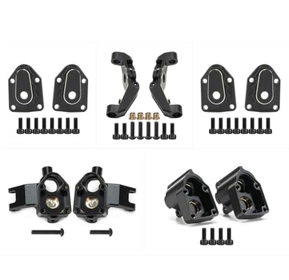 Steering Knuckle Models For Capra 1/18 UTB18 Brass Steering Caster Blocks Portal Cover Plates Axle Housing Weights RC Crawler Parts(1set) - size: 1set