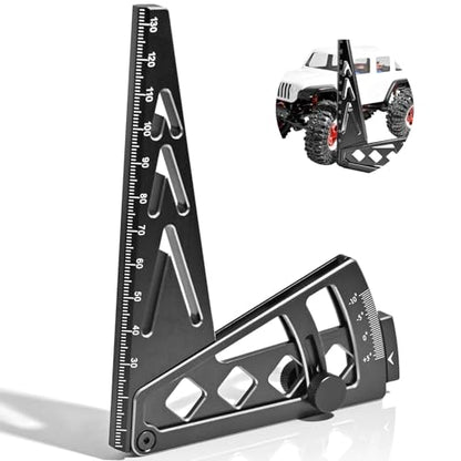 Ride Height Gauge RC Car Camber Gauge Adjustable RC Car Wheel Rim Measuring Tool Ruler, CNC-Machined Aluminum Alloy Height Camber for Traxxas Arrma Losi Axial HPI Redcat Racing 1/10 1/8 1/7 Sca Silver - color: Silver