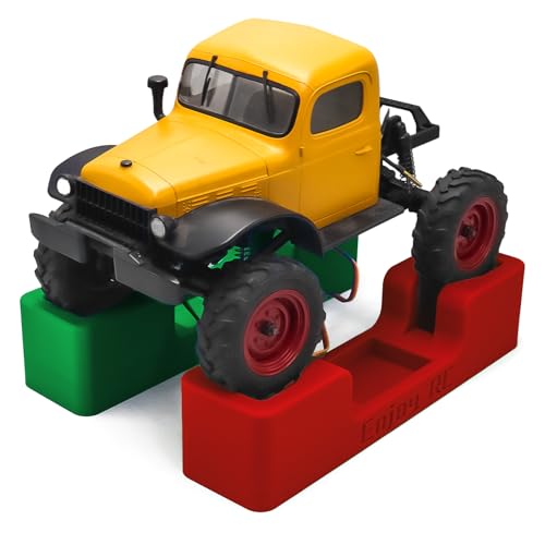 RC Car Stand RC Stand Simulation and Static Display RC Work Stand for 1/18 1/24 TRX4M SCX24 FCX18 FCX24 Remote Control Car (Green & Red) - color: Green & Red