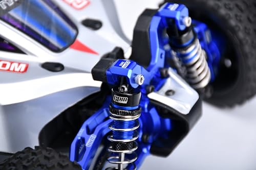 Aluminum 7075 Alloy Front & Rear Shock Cap Protector for Arrma 1:14 Typhon GROM / 1:16 Mojave GROM / 1:18 Granite GROM Small-Scale Monster Truck Upgrades - Blue