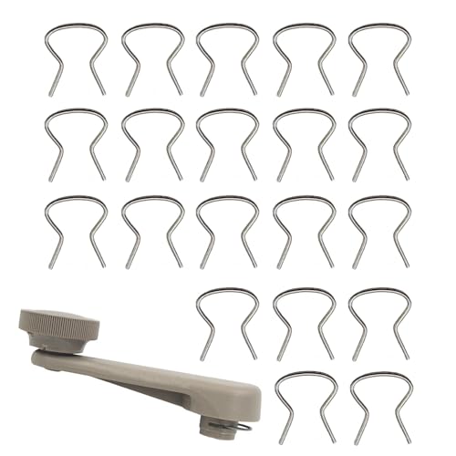 20 PCS Car Window Crank Handle Retainer Clips, Window Handle Metal Retaining Clips Assortment, Universal for Most Cars (Silver) - size: 20 PCS