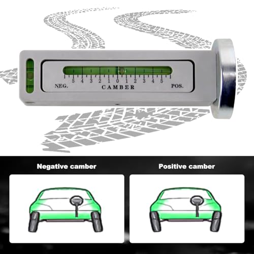 RULLINE Magnetic Camber Gauge for 11-25" Rims – 2Pk Alignment Tool | Magnetic gauge mounts to steel hubs/rotors. Measures camber angle. For DIY alignment on cars/trucks/RVs. 2-pack - size: 2 PACK