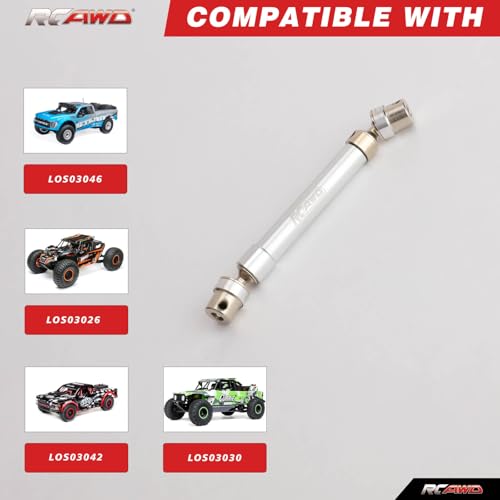 RCAWD Steel Rear Driveshaft for Losi 1/10 Baja Rey Drive Shaft Hammer Rey Rock Rey Series Upgrades Part