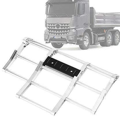 RC Car Bumper, 1/14 RC Car Truck Metal Front Bumper Model Accessory Fit for Tamiya King Hauler, Globe Liner RC Car (N10210S Silver) - color: N10210s Silver