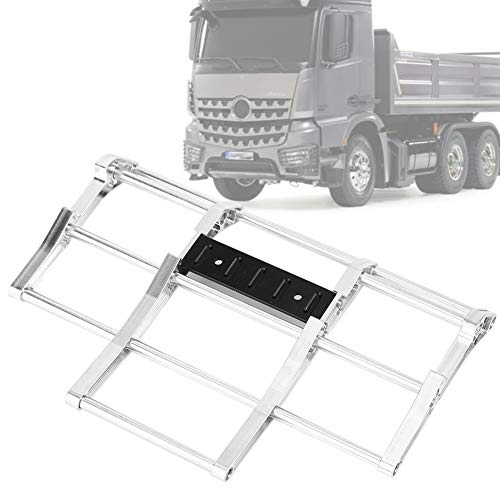 RC Car Bumper, 1/14 RC Car Truck Metal Front Bumper Model Accessory Fit for Tamiya King Hauler, Globe Liner RC Car (N10210S Silver) - color: N10210s Silver