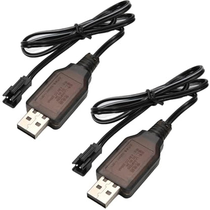 SM-2P Positive USB Charging Cable for RC Car 4.8 V 250mA Ni-MH Ni-CD Battery 2pcs