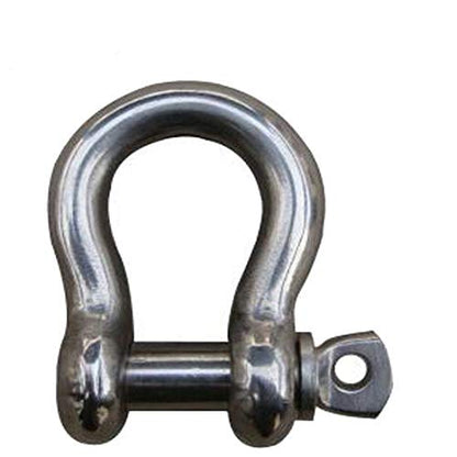 316 Stainless Steel Bow Shackle with Oversized Screw Pin, Marine-Grade Hardware for Anchor Lines, Towing, Dinghies, Canoes, Trailers, Utility Tie-Downs & Off-Road Recovery - size: 5/8" with 3/4" Pin 3.3 WLL, style: 10-Pack