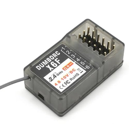 (4PCS) DUMBORC2.4G 6 Channel RC Car Receiver X6F X6FG Combo for RC Car Boat Used for DUMBORC X4 X6 X10 Transmitter (X6F*2 X6FG*2)