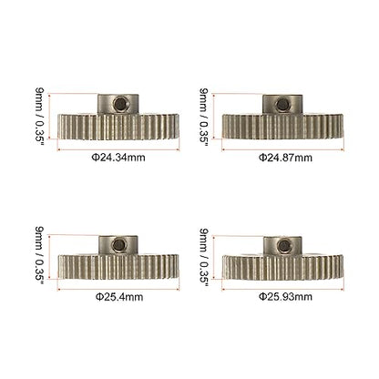 HARFINGTON 48P Hardened Pinion Motor Gear Set 4pcs 44T 45T 46T 47T Fit 1/8 inch RC Motor Shaft 48 Pitch 7075 Aluminum Gears for RC Car, with Hex Key - style: 44T 45T 46T 47T