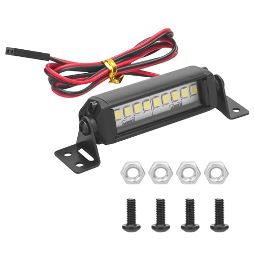 RC Light Bar 10 LED, daitoku 2.16 Inch Aluminum RC LED Lights Kit for Axial SCX10 Traxxas TRX4 TRX4M Arrma Senton Redcat GEN7 1/10 1/18 Crawler