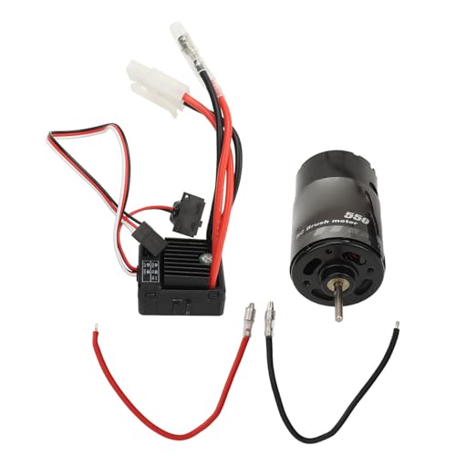 550 Brushed Motor ESC Combo, High Performance Low Noise 60A Brushed ESC with 550 Motor for 1/10 RC Cars Off Road and Crawling - size: 12T, style: 12T