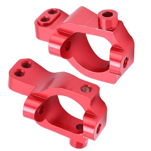 Block C Hub Carrier Aluminum Alloy RC Performance Upgrade Parts Sturdy Durable Caster Blocks for LOSI 22S SCT 1/10 Rear Drive Short Card (Red) - size: Red, style: Red