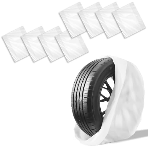 RV Trailer Spare Tire Covers Set of 8, Tear-Resistant Tire Storage Bags Camper Spare Tire Cover, Waterproof Dustproof Wheel Covers for Cars Jeep Wrangler Rv SUV Truck Travel Trailers