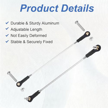 MECCANIXITY 2Pcs Adjustable Turnbuckles Camber Link 154-164mm Turnbuckle | Rod Steering Servo Linkage, with M3 Ball Head Rod Ends, for RC Car Replace Parts - size: 154-164mm