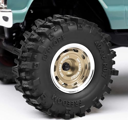 0.7" Cling On Crawler Tires 40*16mm for 1/30 Axial SCX30 Upgrade | Micro Scale Mud Rubber Tires with Foam Inserts for Axial SCX30 Redcat Ascent-32 1/30–1/32 RC Crawler Upgrades