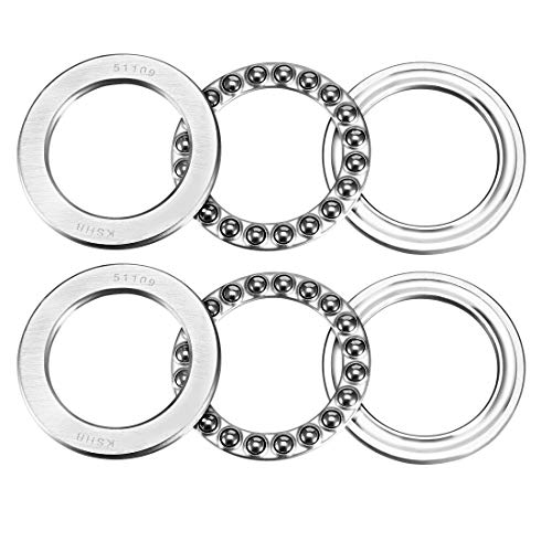 uxcell 51109 Thrust Ball Bearings 45mm x 65mm x 14mm Chrome Steel ABEC3 Single Row Roller 2pcs - size: 45mmx65mmx14mm