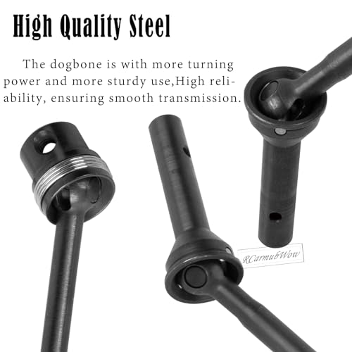 RC Drive Shafts Axles Upgrades Part for 1/8 Kraton 6S BLX,Steel #45 Front & Rear Driveshaft,Center CVD Dogbone,6pcs,Black - color: Black(6pcs)