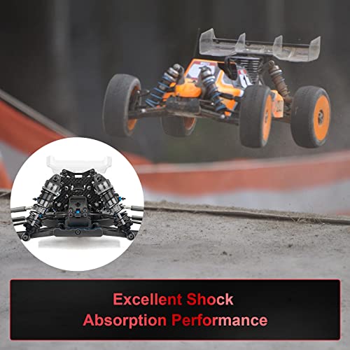 4Pcs RC Shocks 85mm Front Shock & 95mm Rear Shock Absorber Set | Update Parts Compatible with 1/10 1/12 WLtoy Kyosho Tamiya Losi RC Buggy/Rally Racing Cars (Red) - color: 1/10 Scale Red