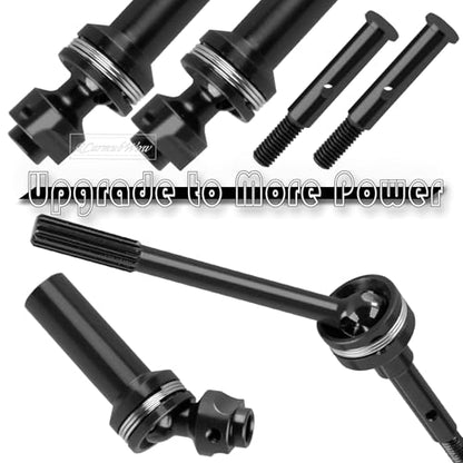 RC Driveshafts Axles Upgrades Part for 1/10 ECX 2WD Series RC Car,Harden Steel #45 Rear Drive Shaft CVD & Front Axles Hops Up,Black