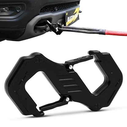 3/8" S Tow Hook, G80 Steel Quick Winch Shackle 33,000Lbs Break Strength, Heavy Duty Off-Road Recovery Connect Hook for SUV, Truck, Trailer & Towing Applications, Black | G80 Steel Heavy Duty Off-Road Recovery Connect Hook for SUV, Truck, Trailer & Towing