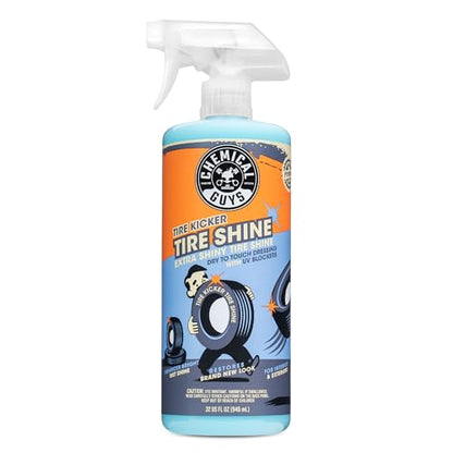 Chemical Guys, Tire Kicker Extra Glossy Tire Shine for Rubber & Trim, 32 oz | Sprayable dressing revives a deep wet look on tires, trim and bumpers, dries to the touch with no greasy sling - size: 32 Fl Oz (Pack of 1), style: Only