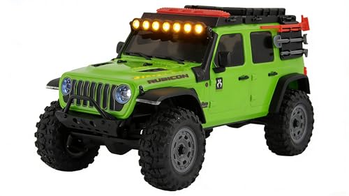 RC Car LED Head Lights Bar for Axial SCX30 1/30 Jeep Wrangler, 7-Light Roof Light Kit with Wiring Harness (Yellow Round Light Bar) - color: Yellow Round Light Bar