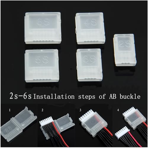 Balanced Plug Protector AB Clip, 10 Pieces of 2S-6S JST-XH Balanced Head Protection Balanced Plug Protector clamp Lock, Suitable for 2S- 6s Balance Lead