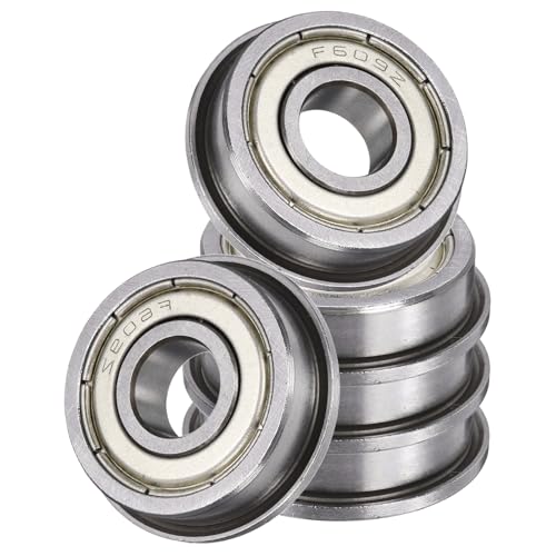 uxcell 5Pcs F609ZZ Flanged Ball Bearings, 9 x 24 x 7mm Double Shielded Chrome Steel Deep Groove Bearing, ABEC5 - size: F609ZZ 9 x 24 x 7mm